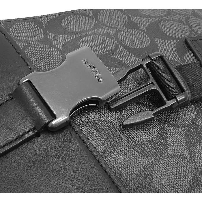 【超美品】 コーチ COACH ボディバッグ ショルダーバッグ スリングバッグ 鞄 シグネチャー レザー 本革 ブラック グレー シリアル有 軽い | COACH | 02