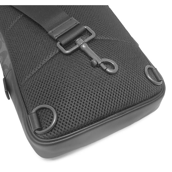 【超美品】 コーチ COACH ボディバッグ ショルダーバッグ スリングバッグ 鞄 シグネチャー レザー 本革 ブラック グレー シリアル有 軽い | COACH | 04