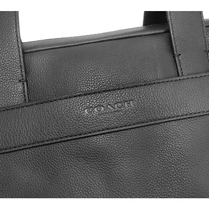 【送料無料 美品】 コーチ COACH 2WAY ビジネスバッグ ブリーフケース 鞄 レザー 本革 ブラック 黒 大容量 シンプル 柔らかめ ポケット多め | COACH | 02