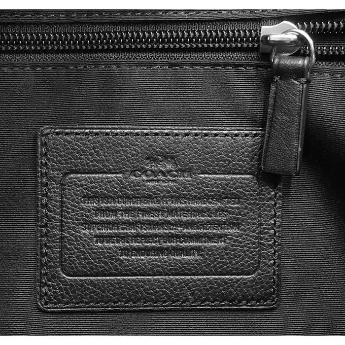 【送料無料 美品】 コーチ COACH 2WAY ビジネスバッグ ブリーフケース 鞄 レザー 本革 ブラック 黒 大容量 シンプル 柔らかめ ポケット多め | COACH | 09