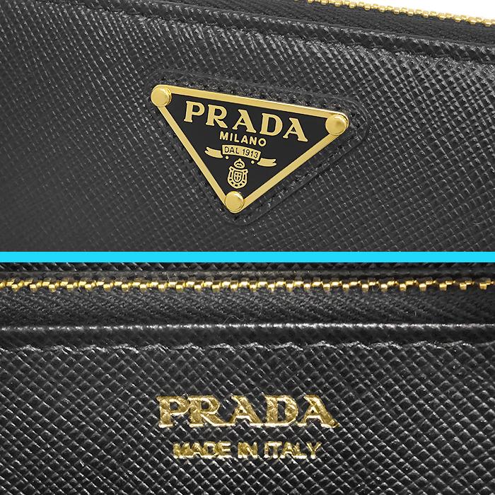 PRADA 【未使用 超美品】 プラダ ラウンドファスナー長財布 三角 