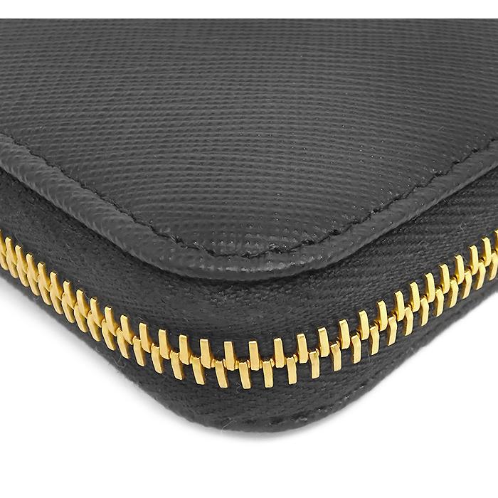 超美品】プラダ サフィアーノ トライアングル ラウンドファスナー長