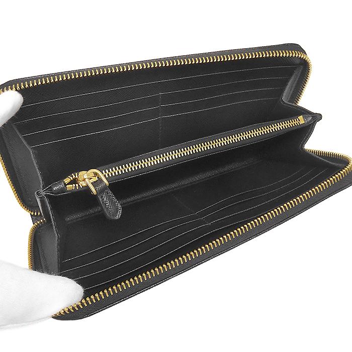 PRADA 【未使用 超美品】 プラダ ラウンドファスナー長財布 三角  