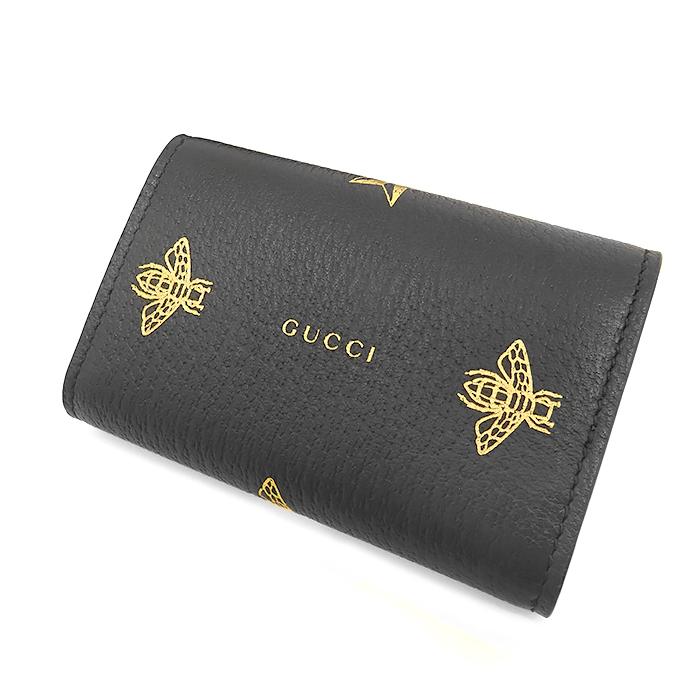 GUCCI レザーキーケース 新品未使用 GUCCI 黒 レザー キーケース新品未使用グッチ本革