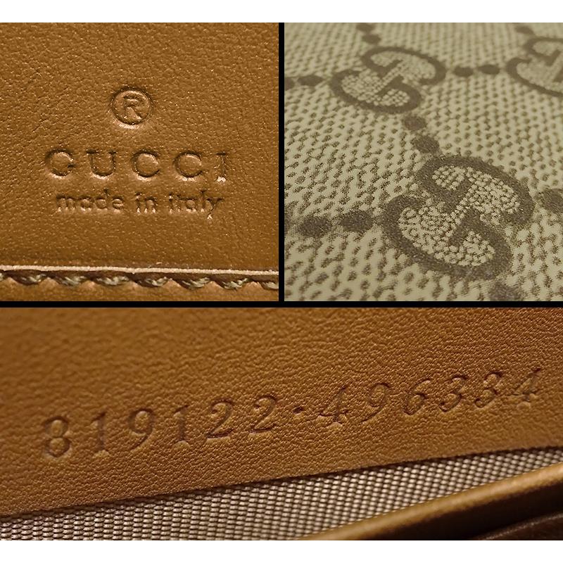 GUCCI 【未使用 超美品】 グッチ GGエンブレム ラウンド GUCCI 【未使用 超美品】 グッチ GGエンブレム ラウンド