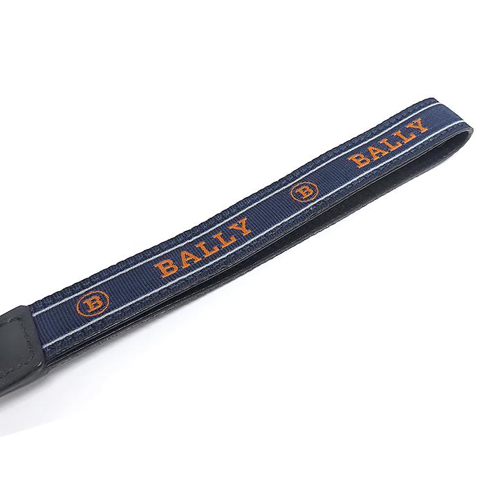 BALLY ロゴキーホルダー シルバー・ブラック Bally（バリー） 【送料無料 未使用 超美品】 ハンドストラップ付き 2
