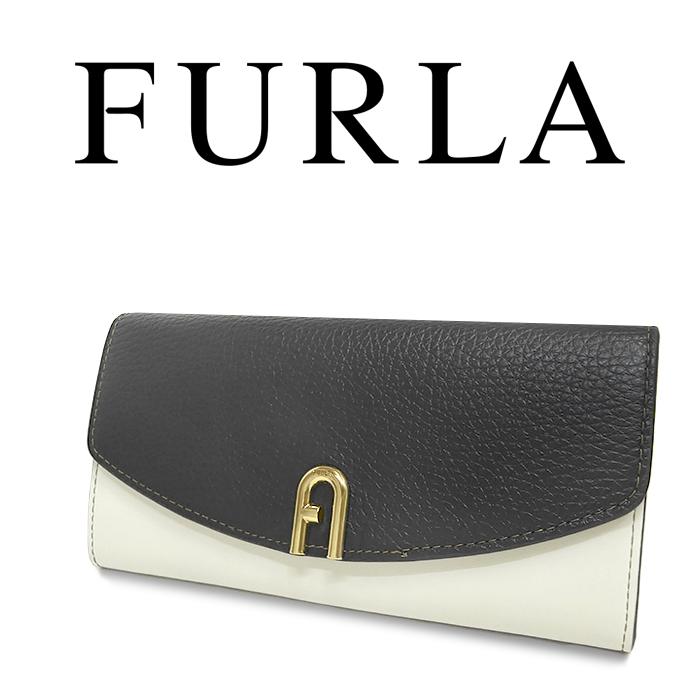 FURLA 【超美品 ほぼ未使用】 フルラ ホック式 二つ折り長財布 小物 
