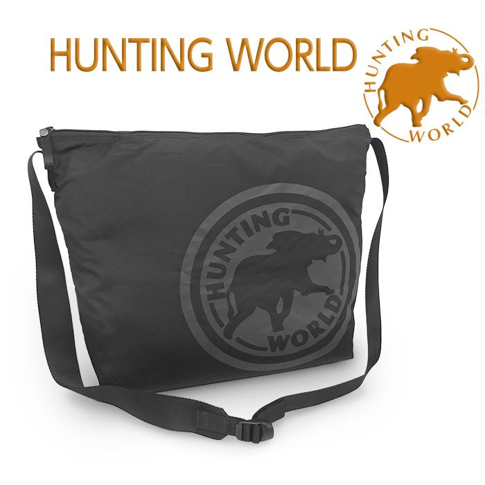 ハンティングワールド　　　　　　ブラックキルティングボディバッグ Hunting World（ハンティング・ワールド） 【美品 ほぼ未使用】 斜