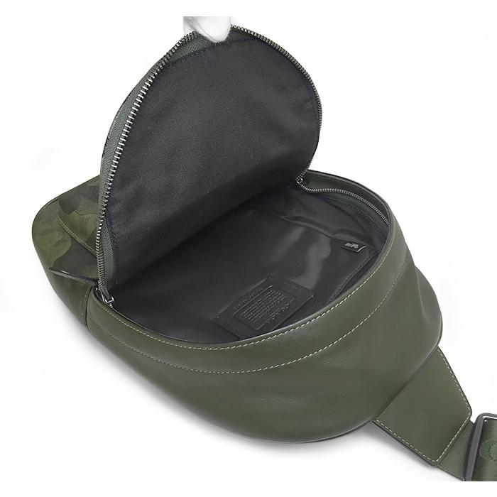 コーチ ボディバッグ ショルダーバッグ カモフラ PVCレザー 斜め掛け 黒 COACH（コーチ） 【送料無料 美品】 ボディバッグ ショルダーバッグ 鞄