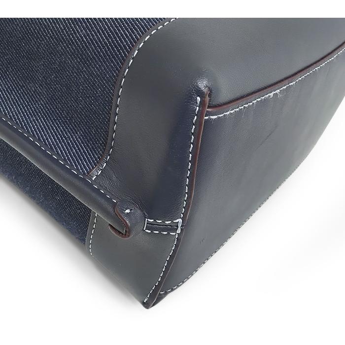 【送料無料 美品】 コーチ COACH 2WAY 斜めがけショルダーバッグ ハンドバッグ 鞄 デニム キャンバス レザー ネイビー ブルー シリアル有 | COACH | 04