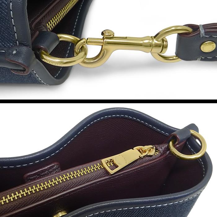 【送料無料 美品】 コーチ COACH 2WAY 斜めがけショルダーバッグ ハンドバッグ 鞄 デニム キャンバス レザー ネイビー ブルー シリアル有 | COACH | 05