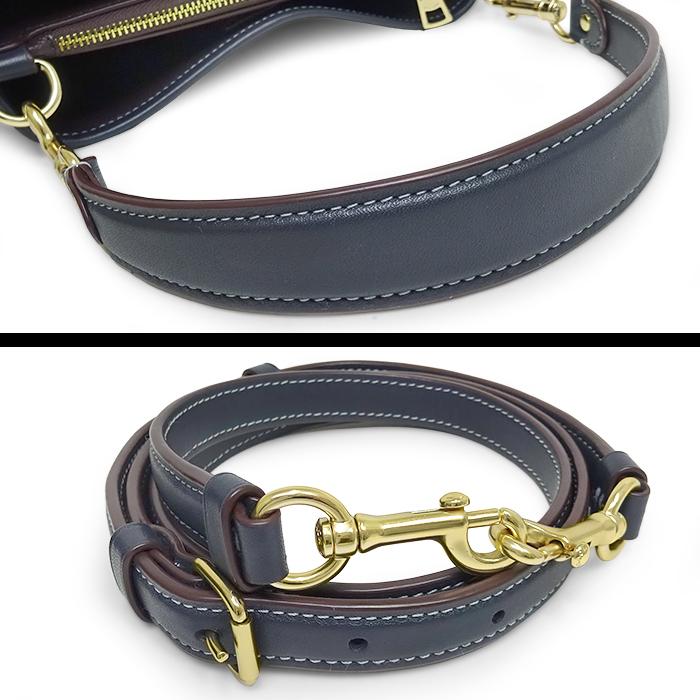 【送料無料 美品】 コーチ COACH 2WAY 斜めがけショルダーバッグ ハンドバッグ 鞄 デニム キャンバス レザー ネイビー ブルー シリアル有 | COACH | 06