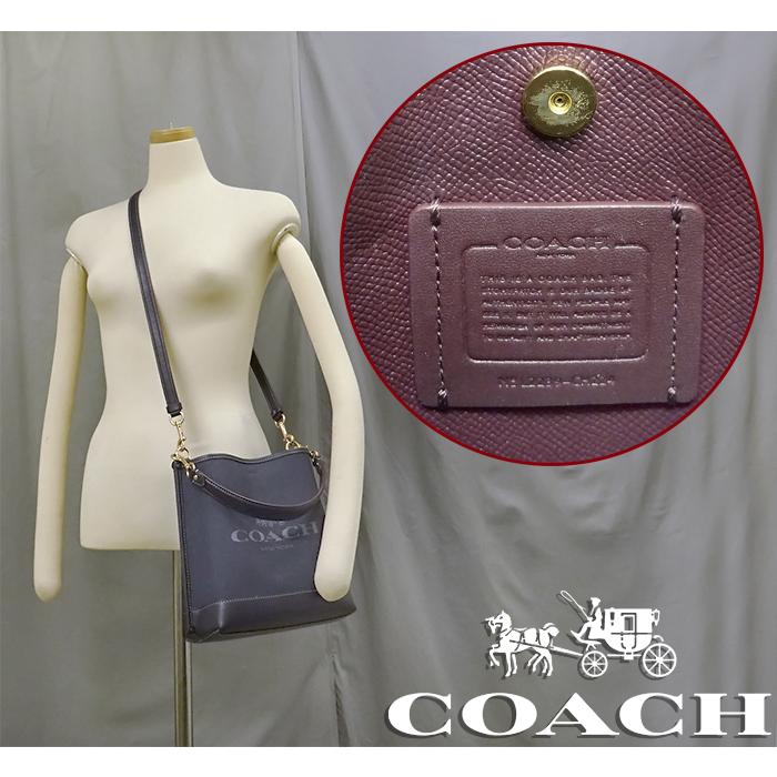 【送料無料 美品】 コーチ COACH 2WAY 斜めがけショルダーバッグ ハンドバッグ 鞄 デニム キャンバス レザー ネイビー ブルー シリアル有 | COACH | 09