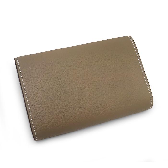 BONAVENTURA ベージュ 名刺入れ BONAVENTURA（ボナベンチュラ） 【未使用 超美品】 二つ折り名刺入れ