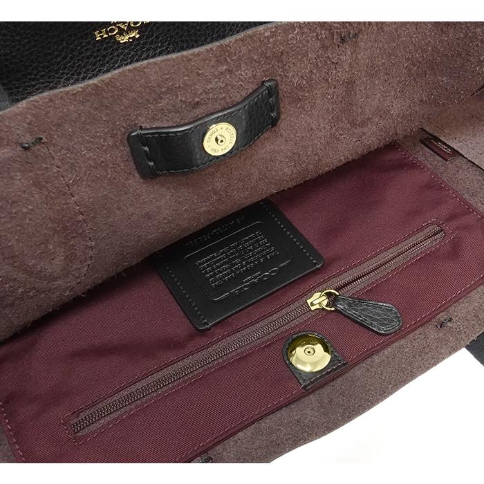 【送料無料 美品】 コーチ COACH トートバッグ ハンドバッグ 鞄 レザー 本革 ブラック 黒 メンズ レディース 大容量 シリアル有 柔らかめ | COACH | 07