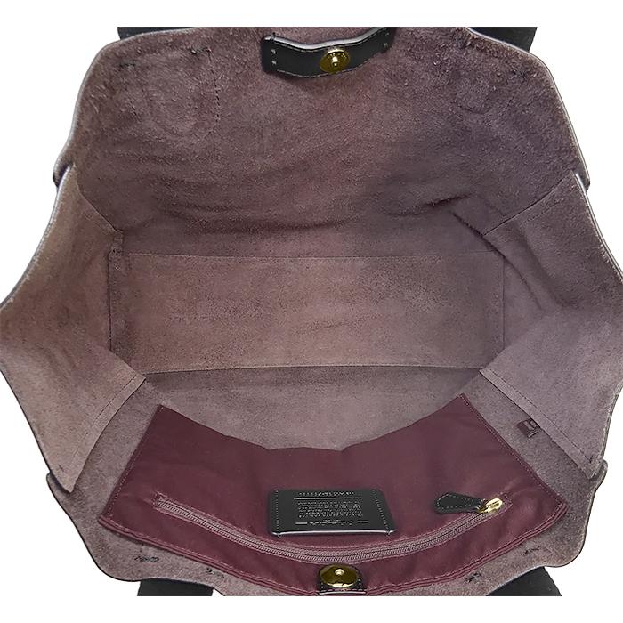 【送料無料 美品】 コーチ COACH トートバッグ ハンドバッグ 鞄 レザー 本革 ブラック 黒 メンズ レディース 大容量 シリアル有 柔らかめ | COACH | 08