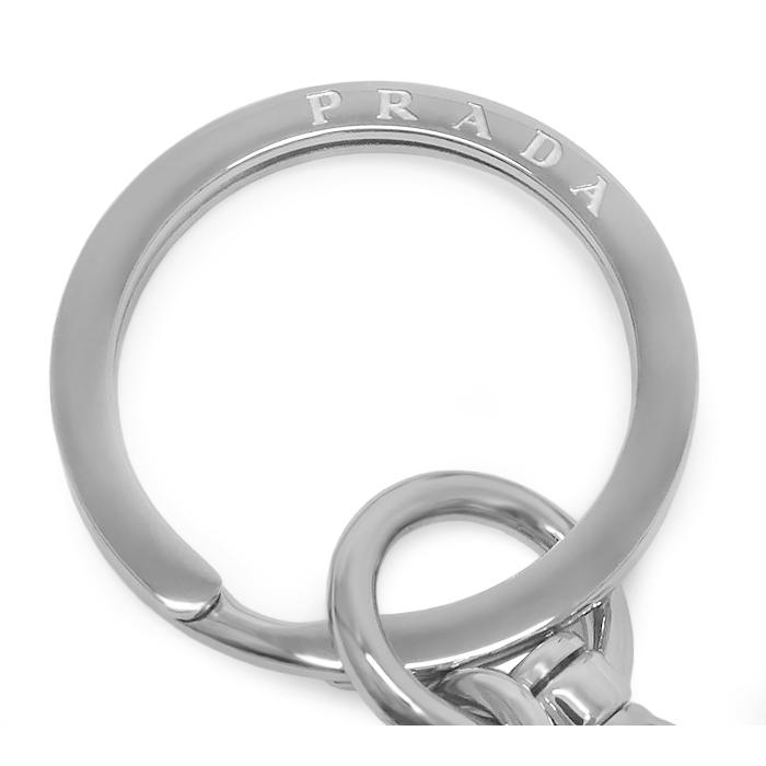 PRADA（プラダ） 未使用 超美品 三角プレート キーホルダー キーリング