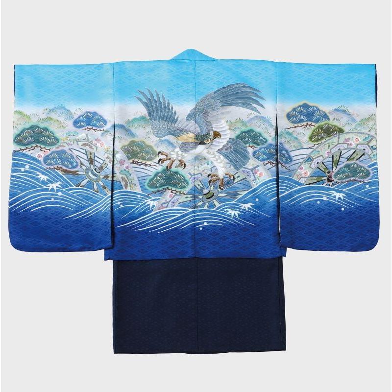 七五三・男児・アンサンブル　羽織＋無地着物　No.75-2-111　刺繍入