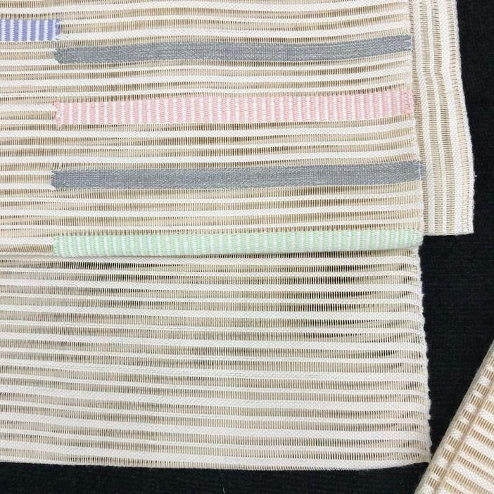 新品･絽綴名古屋帯･正絹軽い涼しい✨ 夏物】 正絹絽綴れ八寸名古屋帯 ≪お仕立て上がり・開き仕立て・中古美