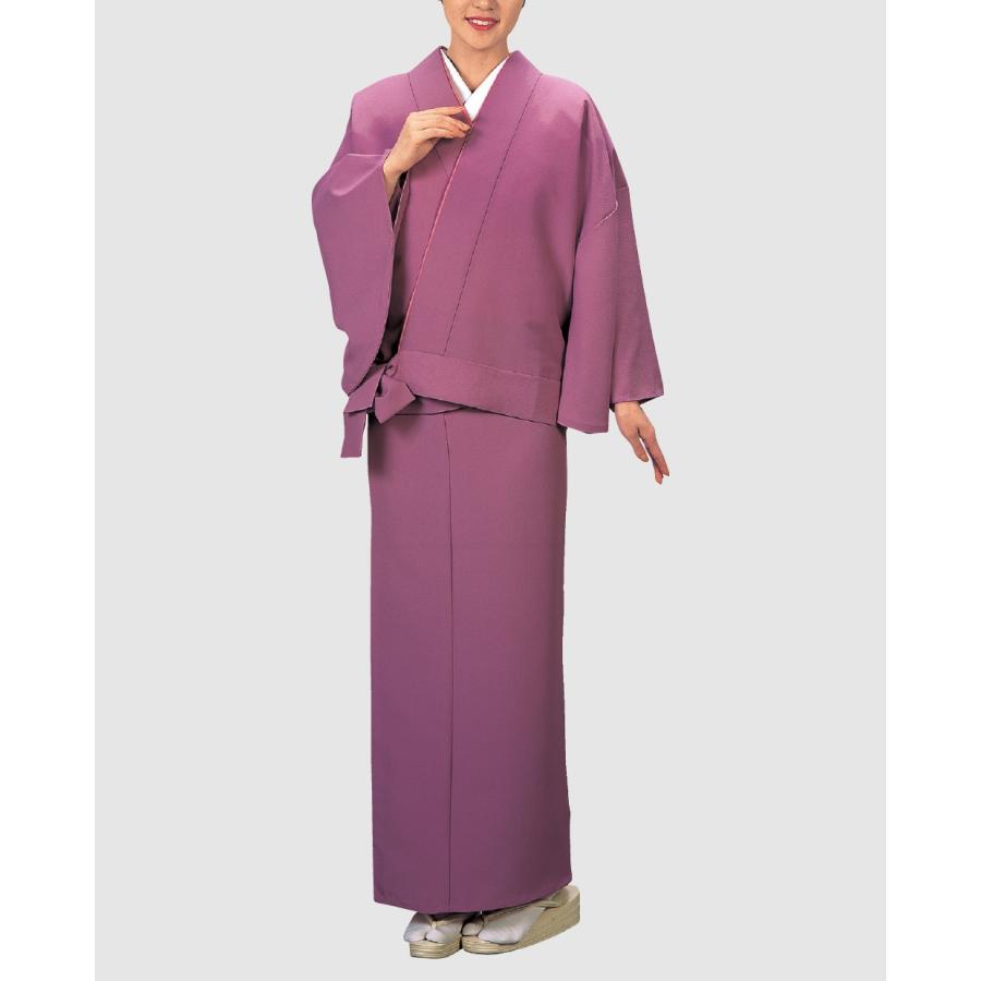 二部式きもの、8704。仕立上り無地きもの、単衣仕立。「上着」と