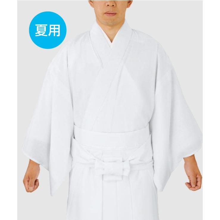 神職用・巫女用 白衣 S/M/L/LL・白無地、夏用麻混 白衣は「浄衣