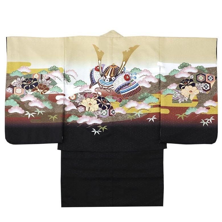 七五三・男児・アンサンブル　羽織＋無地着物　　114　　刺繍入