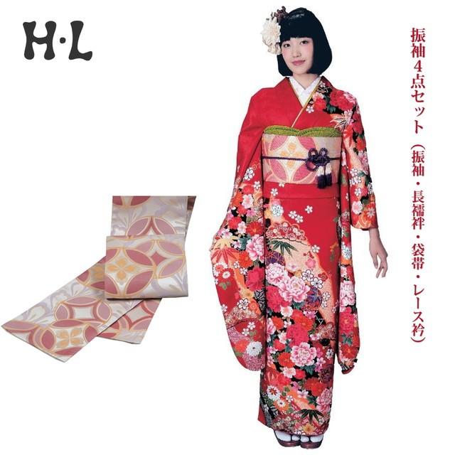 振袖4点セット 振袖 長襦袢 袋帯 レース衿 ブランド H L アッシュエル No 02 Hl 18 02 きもの大岡 通販 Yahoo ショッピング