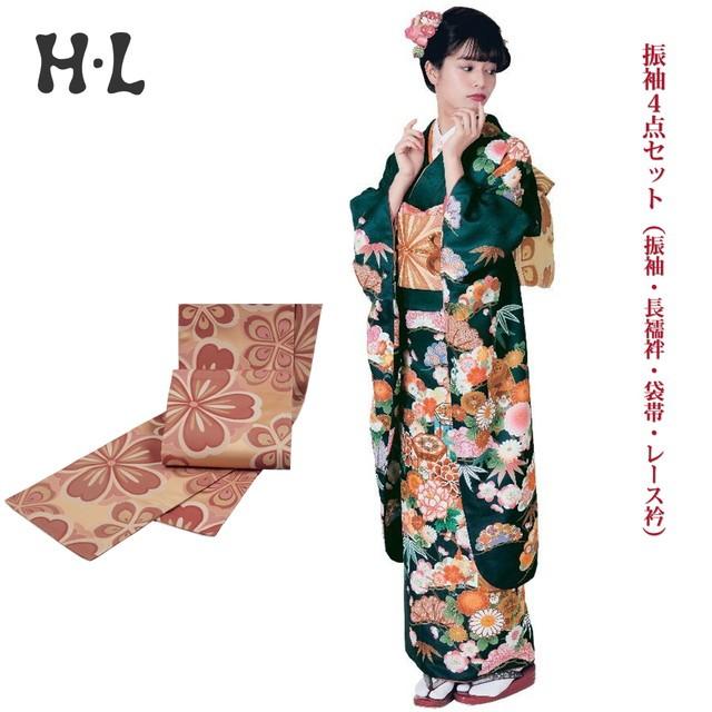 振袖4点セット 振袖 長襦袢 袋帯 レース衿 ブランド H L アッシュエル No 04 Hl 18 04 きもの大岡 通販 Yahoo ショッピング