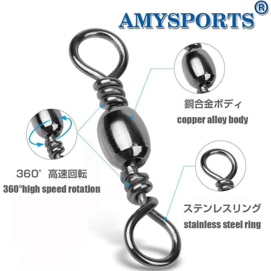 超特価sale開催 Amysports ルアー サルカン 釣り スイベル ローリングスイベル タル型 ステンレス ジギング エギング バス 船釣り 投げ釣り 釣 Centrefedora Com