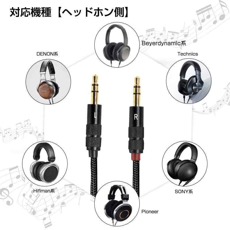 3APLUS HD3 ヘッドホン交換ケーブル 3.5MM リケーブル 8芯 銀メッキ単結晶銅 SONY MDR-Z1R / MDR-Z7 / FIO-｜ooonline｜02