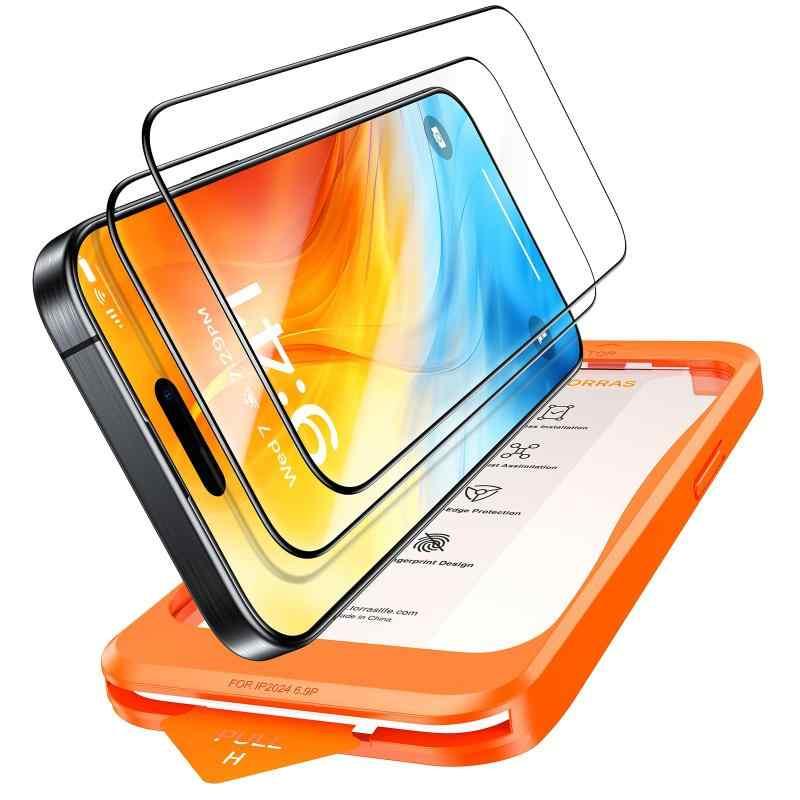 TORRAS 強化ガラス For iPhone 16 ガラスフィルム For iphone15 フィルム 航空宇宙ガラス 米軍規格 さらさら 指紋防止 | 