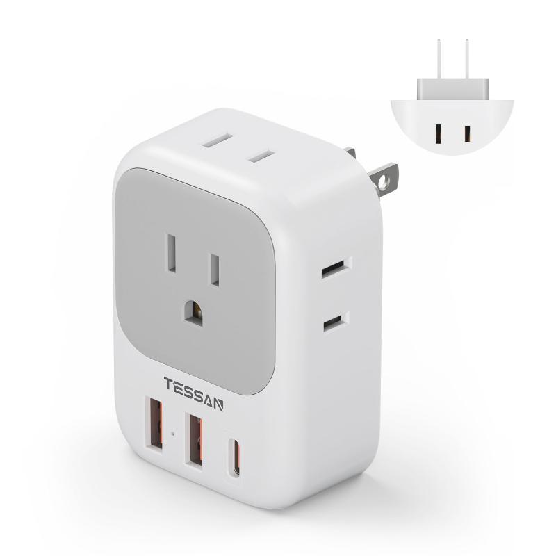 USB コンセント タップ （7-in-1, 20WPD）TESSAN 電源タップ usb