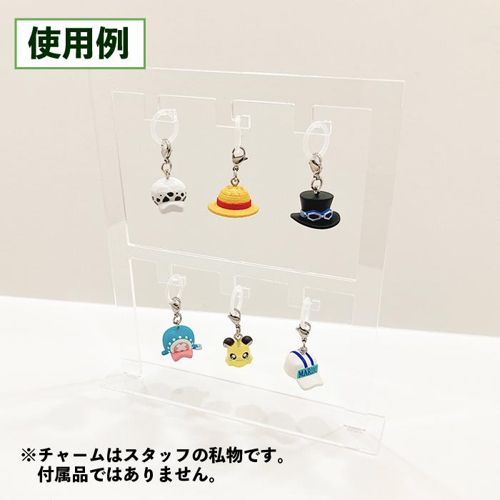 めじるしアクセサリー72個まとめ売り 収納スタンド付き アクリル アクセサリースタンド 6連 板厚3mm めじるしアクセサリーや