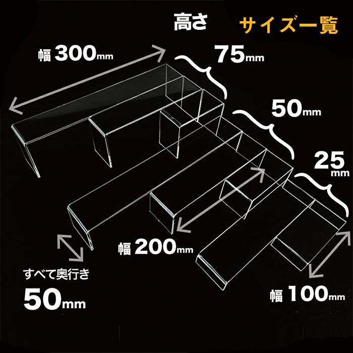 アクリルステージ コの字型 W200×H75×D50ミリ : いろいろ工房 - 通販