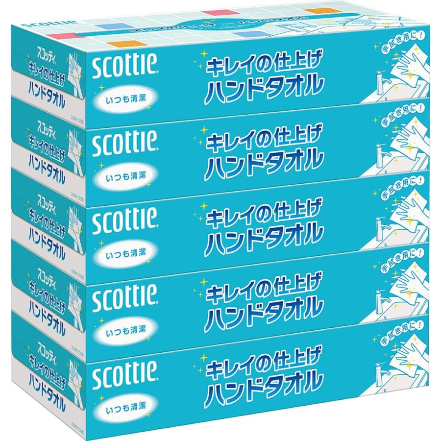 日本製紙クレシア スコッティ キレイの仕上げ ハンドタオル ペーパータオル 0枚 100組 5箱パック オオサキ ヤフー店 通販 Yahoo ショッピング
