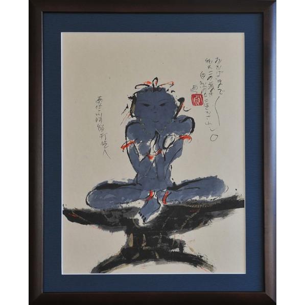 徳永貞一「おかげさまで」日本画（墨彩画）【1点物】作品番号19 | 