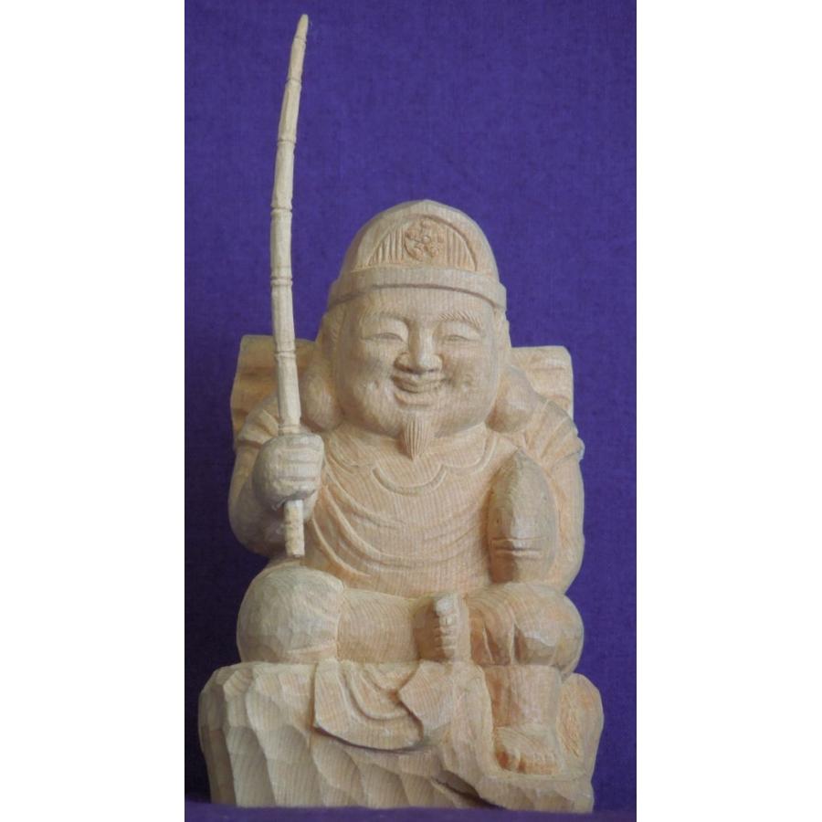 不動明王 合金製青彩色 15.5cm【牧田秀雲作】 仏像 不動 明王