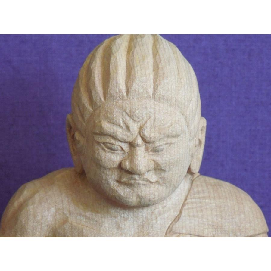 仏師 萩原文義作 木彫仏像 #72「不動童子」身丈9cm総丈10.5cm_1