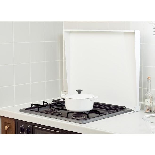 【池永鉄工 liv コンロカバー 75cm】システムキッチン（ビルトインコンロ）用ガスコンロカバー IK2-75W（75cm用）ホワイト＊ | 池永鉄工 | 01