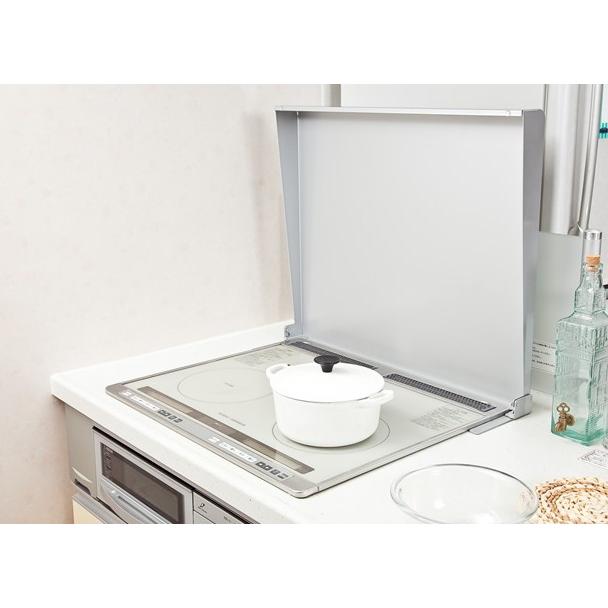 【池永鉄工 liv コンロカバー 75cm 】システムキッチン（ビルトインコンロ）用ガスコンロカバー IK2-75S（75cm用）シルバー＊ | 池永鉄工 | 02