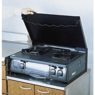 【池永鉄工 liv コンロカバー ステンレス】 IK-10B 一般ガスコンロ用 ガスコンロカバー ブラック＊ | 池永鉄工 | 02