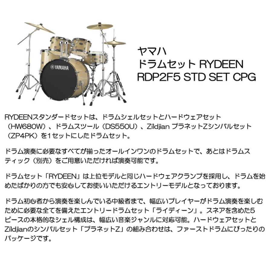 YAMAHA ヤマハ ドラムセットRYDEEN RDP2F5 STD SET CPG | YAMAHA | 01