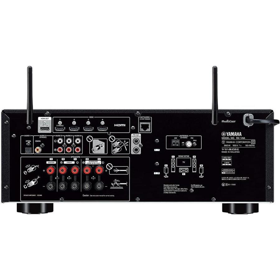 YAMAHA ヤマハ AVレシーバー RX-V4A (B)ブラック : 大須楽器 - 通販 