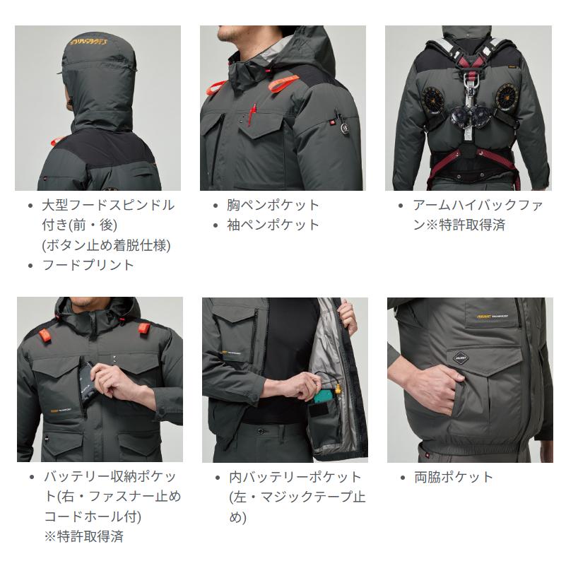 ハイバック) フルハーネス対応 バートル AC2106 AC半袖ブルゾン (ユニ