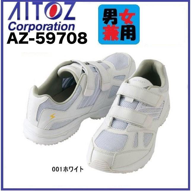 MIZUNO 安全靴 アイトス 安全靴 AZ-59708 静電室内履きシューズ (男女兼用) AITOZ