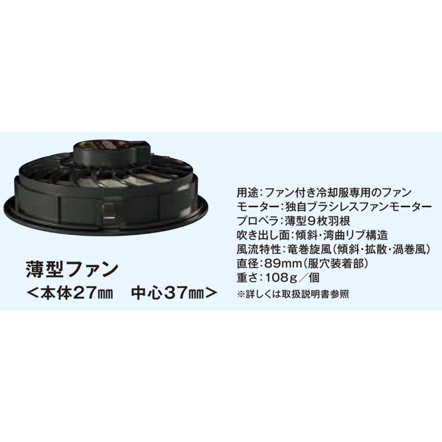 プロ仕様 (12V) 空調ウェア トルネードラカン バッテリーセット BS22