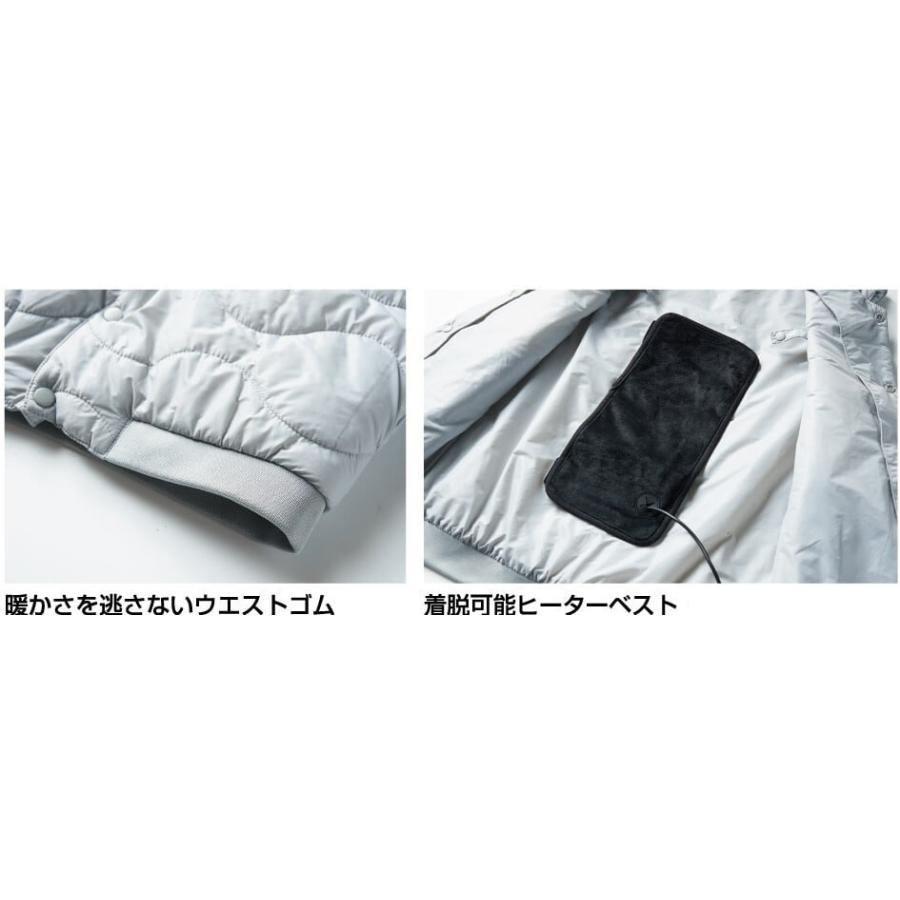 (フルセット) ファイブス FIVES ヒーター付インナーブルゾン FU21H42 専用バッテリー付 電熱ベスト 電熱ウェア おしゃれ かわいい アウトドア フルセット) ファイブス FIVES ヒーター付インナーブルゾン FU21H42