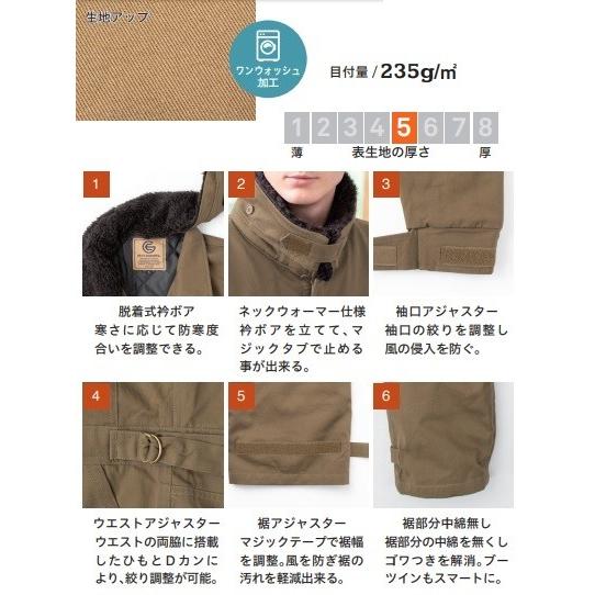 綿100%) エスケープロダクト GE-390 コットンツイル防寒ツナギ (男女