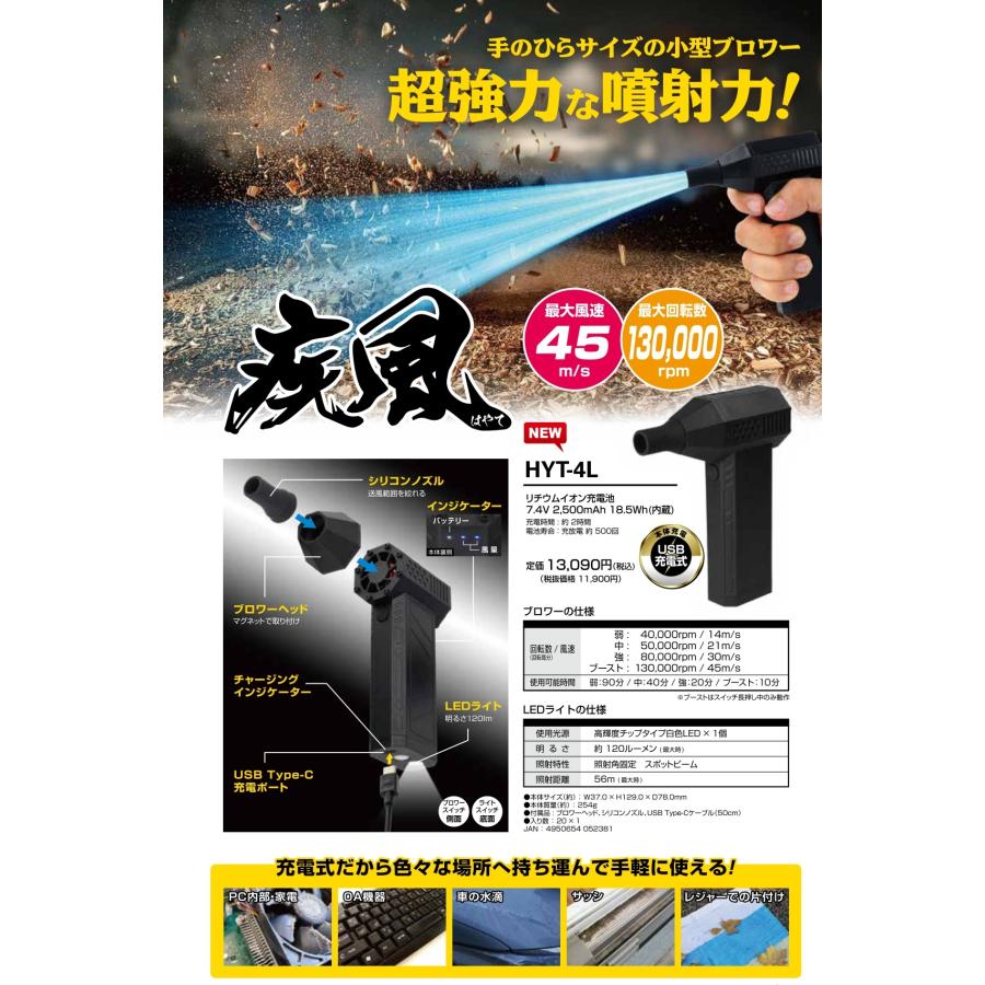 ♭【中古美品】GENTOS ジェントス HYT-4L ブロワ ライト【ハンズ
