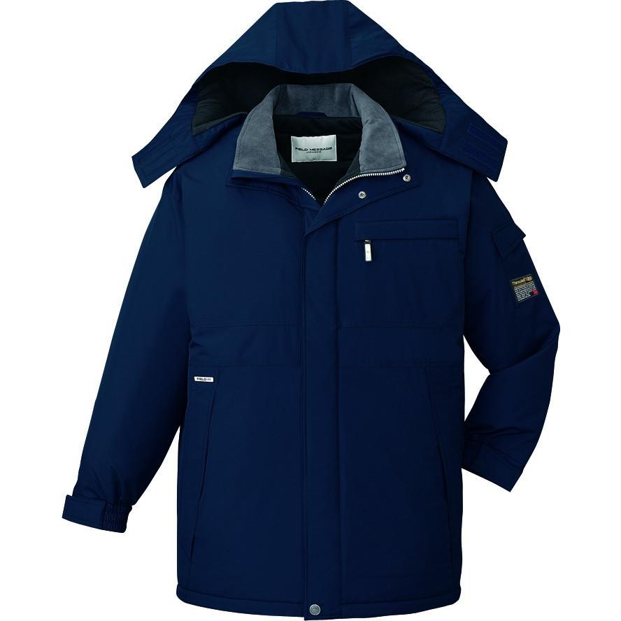 自重堂 48383 エコ防水防寒コート フード付 ジャンパー M〜5L 耐水圧10,000mm 撥水加工 帯電防止素材 自重堂 48383 エコ防水防寒コート フード付 ジャンパー M〜5L 耐水圧